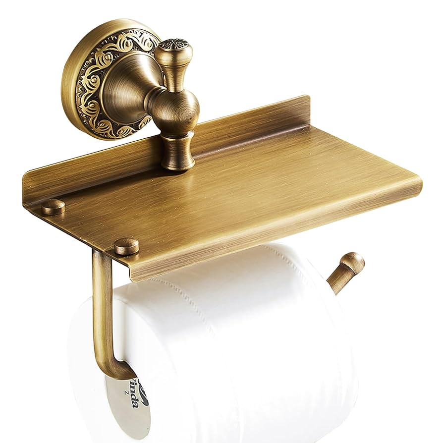 Amazon.co.jp: 電話棚付きトイレットペーパーホルダー バス
